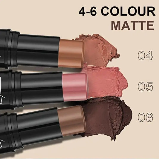 Barra de maquillaje resistente al agua multifunción de color tres en uno cara natural