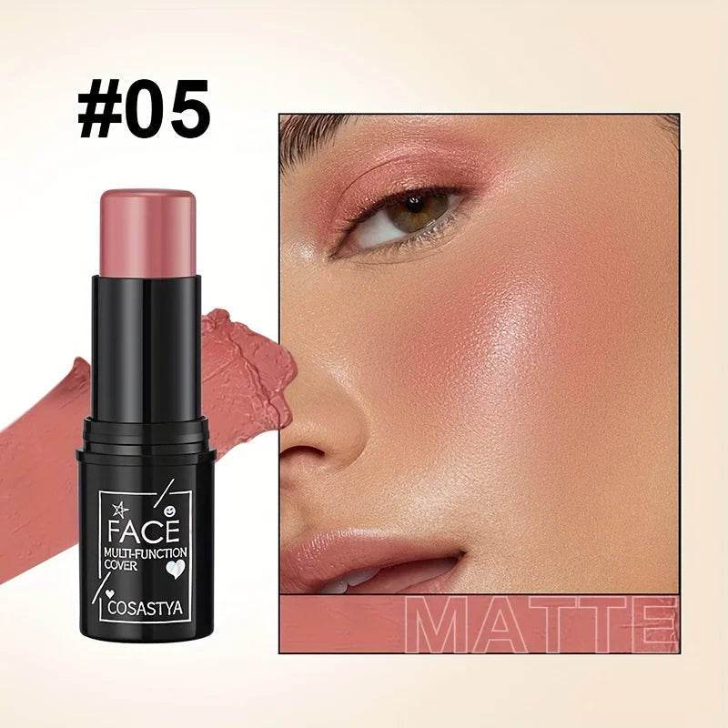 Barra de maquillaje resistente al agua multifunción de color tres en uno cara natural