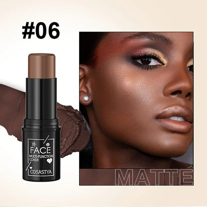 Barra de maquillaje resistente al agua multifunción de color tres en uno cara natural