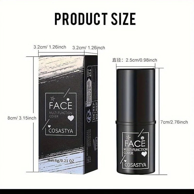 Barra de maquillaje resistente al agua multifunción de color tres en uno cara natural