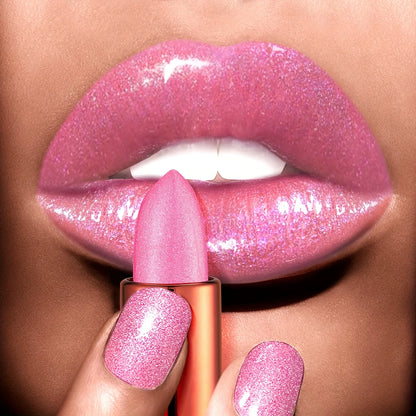 💖 Labial Rosa Brillante Glam Shine 💖