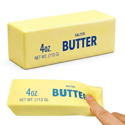 Juguete antiestrés con forma de barra de mantequilla blandita: ¡diversión para estirar y apretar!