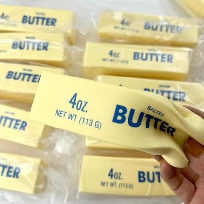 Juguete antiestrés con forma de barra de mantequilla blandita: ¡diversión para estirar y apretar!