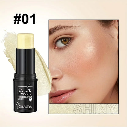 Barra de maquillaje resistente al agua multifunción de color tres en uno cara natural