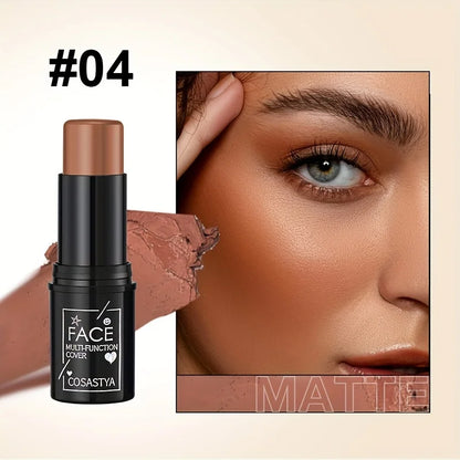 Barra de maquillaje resistente al agua multifunción de color tres en uno cara natural